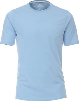 Produktbild von REDMOND Casual Herren T-Shirt Rundhals Regular-Fit Jersey Hellblau XL