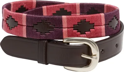 Produktbild von Kieffer Leder Gürtel BUENOS AIRES braun mit burgund fuchsia pink, Größe:95cm