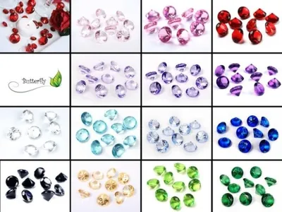 Produktbild von Dekosteine Diamanten 2cm, Anzahl:10 Stück, Farbe:hell rosa 081J