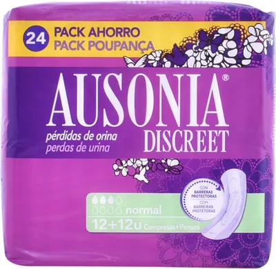 Obrázok produktu pre Ausonia Discreet Normal hygienické vložky 24 kusov