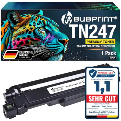 Produktbild von Bubprint Tonerkartusche kompatibel mit Brother TN-247BK TN-243BK Schwarz