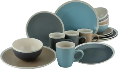 Produktbild von CreaTable, 23439, Nordic Living cool Cool, Kombiservice 16-tlg, Steinzeug