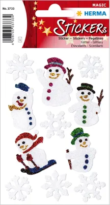 Image de Herma Magic Weihn. Schneemänner, Glittery