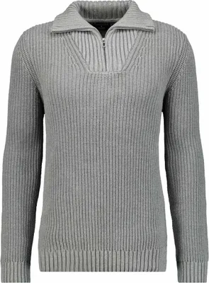 Ragman Troyer Strickpullover in grau