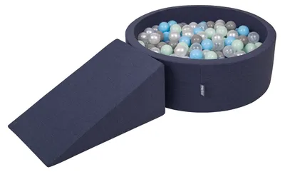 Image de KiddyMoon Aire de jeux En Mousse Avec 100 Balles 7cm Course D'obstacles Ronde Piscine À Balles Avec Gousset Élément Pour Bébés Et Enfants
