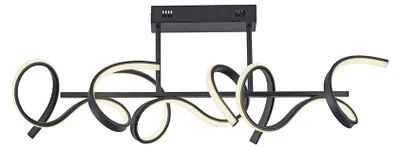 Produktbild von LED Deckenleuchte, schwarz, geschwungen, Dimmer, L 82 cm
