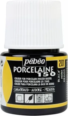 Produktbild von Pebeo Porcelaine 150, 45 ml, 201 Kreidetafelschwarz