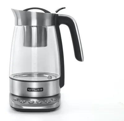 Produktbild von Muse MS-320 T, 1,2 l, 2200 W, Transparent, Glas, Edelstahl, Regelbare Temperatur, Drahtlos