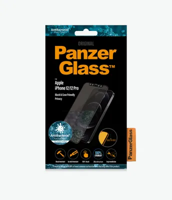 Obrázok produktu pre PanzerGlass ® Privacy Screen Protector iPhone 12 | 12 Pro | Edge-to-Edge, Apple, Apple - iPhone 12, Apple - iPhone 12 Pro, Suché aplikovanie, Odolné proti poškriabaniu, Odolný proti nárazom, Antibakteriálne, Priehľadná, 1 kusov