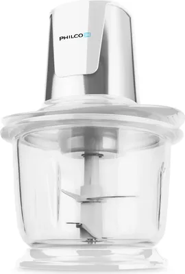Obrázok produktu pre PHILCO PHHB 6910 Sekáčik potravín, príkon 400 W, 4 čepele, kovový hriadeľ, uzatvárateľná sklenená nádoba s objemom 1,5 l, biela farba
