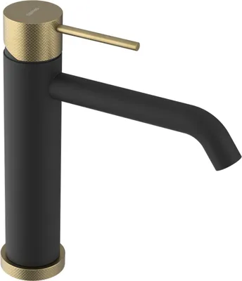Immagine prodotto di Miscelatore per lavabo ULTRASAN, nero opaco/oro opaco
