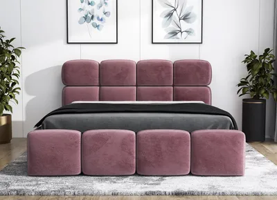 Produktbild von Polsterbett NEW YORK  180x200 mit Matratze und Bettkasten. Farbe: Rosa.