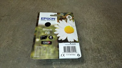 Produktbild von Epson Daisy Singlepack Black 18 Claria Home Ink, Standardertrag, Schwarz, Tinte auf Pigmentbasis, 5,2 ml, 1 Stück(e), 175 Seiten