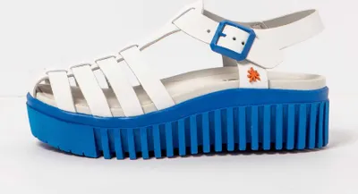 Image de Art Sandales à talons pour Femme 1575 NAPPA WHITE-BLUE/BRIGHTON Couleur Blanc