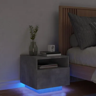 Obrázok produktu pre vidaXL Nočný stolík s LED osvetlením betónová sivá 40x39x37 cm