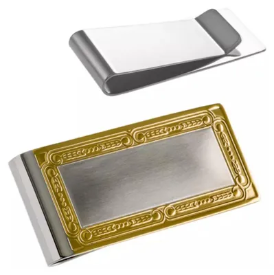 Produktbild von Geldklammer Edelstahl Money Clip Silber/Goldfarben Hochglanzpoliert Edles Design