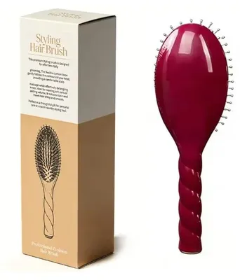 Produktbild von Haarbürste, Entwirrungswerkzeug, Kopfhautmassager, Rot