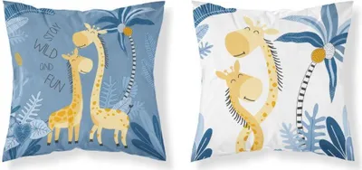 Zdjęcie produktu dla Poszewka na poduszkę, poszewka dziecięca 100% bawełna 40x40cm żyrafa 0019a
