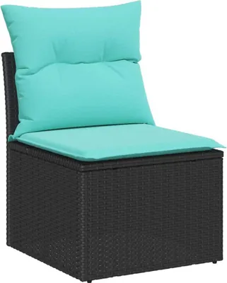 Immagine prodotto di vidaXL Set di divani 4 pezzi in Poly-Rattan nero