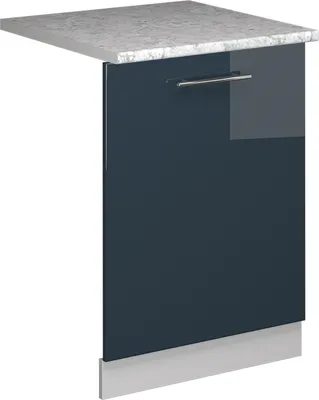 Produktbild von Geschirrspülblende Vicco Fame-Line Dunkelblau Hochglanz 60 cm , AP Marmor, Model 54830