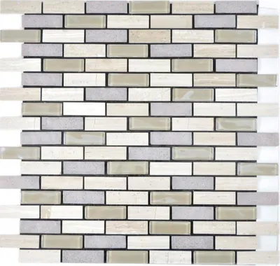 Produktbild von Transluzent   Mosaik Selbstklebend Verbund Glasmosaik Stein grau Glas MOS200-002_f