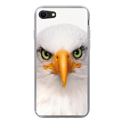 Produktbild von MuchoWow® Handyhülle Schutzhülle Hülle für iPhone SE 2022 Jungen - Adler - Amerikanischer Weißkopfseeadler - Vogel - Porträt - Schnabel - Augen Silikon Softcase Handy Hülle - Schutzhülle