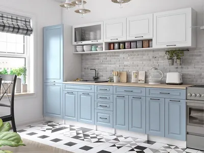 Obrázek produktu pro Kuchyňská linka BIRGID 300cm - Bílá + denim