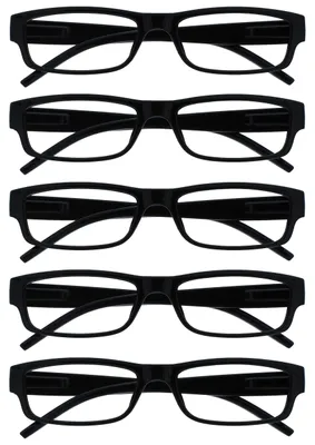 Produktbild von OPULIZE Die Lesebrille Unternehmen Schwarz Wert 5er-Pack Leicht Herren Frauen RRRRR32-1 +2,00