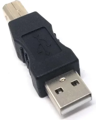 Produktbild von USB 2.0 Adapter Typ B Stecker zu A Stecker Kabel in Schwarz