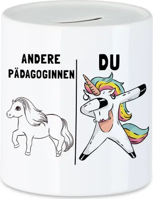 Produktbild von Andere Pädagoginnen Du Spardose  Pferd Einhorn Humor Lustig Unicorn Geschenk Apotheke