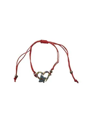 Produktbild von Armband Märzchen Martisor Glücksbringer März als Herz mit Steine aus Metall 2091