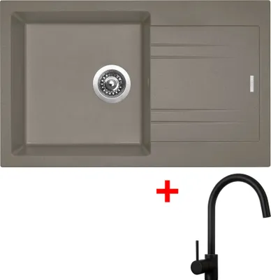 Obrázek produktu pro Sinks LINEA 780 Truffle + Vitalia černá matná