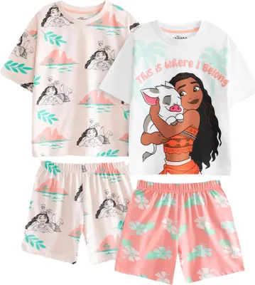 Produktbild von Moana - Schlafanzug mit Shorts für Mädchen (2er-Pack) NS9390 (122) (Bunt bedruckt)