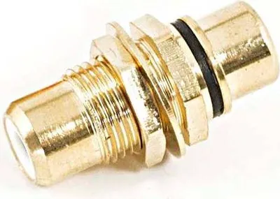 Produktbild von Lyndahl LKPA015K Cinch Einbaubuchse f. Frontplattenmontage, vergoldet Farbe: Schwarz