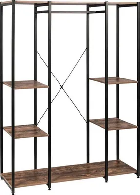 Produktbild von Schrank aus MDF Braun Schwarz 167cm Hoch