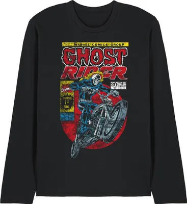 Produktbild von Ghost Rider - T-Shirt für Herren/Damen Uni, Langärmlig TV28609 (L) (Schwarz)
