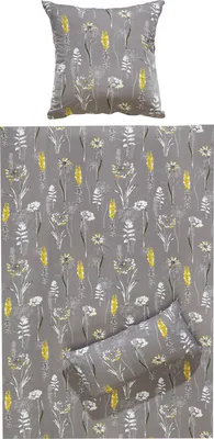 Produktbild von REDBEST Bettwäsche grau-gelb-weiß 1x 155x220 cm + 1x 80x80 cm