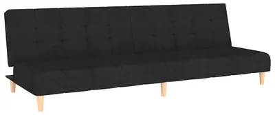 Produktbild von vidaXL Schlafsofa 2-Sitzer Schwarz Stoff