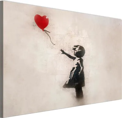 Image de LUMASOUL Tableau sur toile, motif nature, tableaux muraux cadre bois, Tableau Mural pour Salon & Chambre, 90x60 cm Banksy