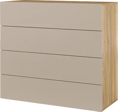 Produktbild von Kommode mit 4 Schubkästen in Eiche mit beige ISPARTA-83