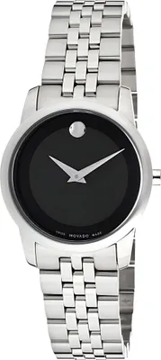Produktbild von Movado Museum Damenuhr silber schwarz Edelstahl