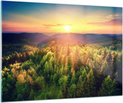 Produktbild von Bilder auf glas - Berge Natur - 100x70cm - Glasbilder - Wandbilder - Bilder - Kunstdruck - zum Aufhängen bereit - Wanddekoration aus Glas - Glas Bilder - Wandbild auf Glas - Einteilig - GAA100x70-3697