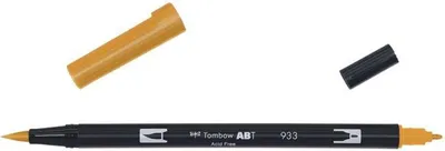 Produktbild von Tombow ABT-933, Fein, 1 Farben, Orange, Rundspitze & Bürstenspitze, 0,3 mm, 3 mm