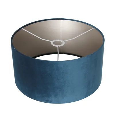 Produktbild von Steinhauer Lampenschirm/ Leuchtenschirm Velours Blau 40x40cm