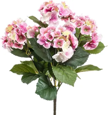 Produktbild von artplants.de Kunst Hortensie JONE auf Steckstab, rosa, 40cm - Künstliche blühende Pflanze