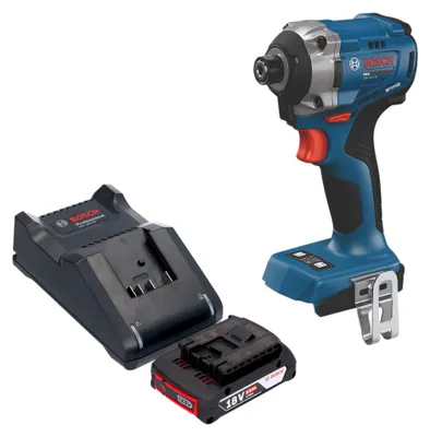 Produktbild von Bosch GDR 18V-215 Professional Akku Drehschlagschrauber 18 V 215 Nm 1/4" Brushless + 1x Akku 2,0 Ah + Ladegerät