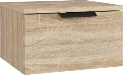 Image de Table de chevet murale Chêne sonoma 34x30x20 cm