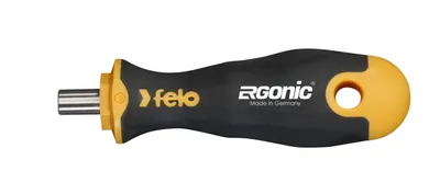 Image de Felo SD ERGONIC Bithalter 1/4“ (gelb/schwarz, kurz, Bithalter mit 3K Griff)