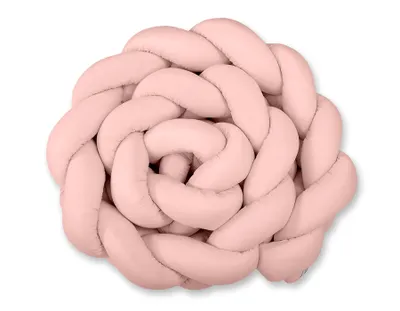 Produktbild von Flätad Schutzkante für das Bett 360cm - brudny rosa Baumwolle handgefertigt mit ECO FILLBALL Füllung