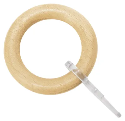 Vorhangringe Ø 25 mm, Holz, Buche, 10 Stk. mit Haken
